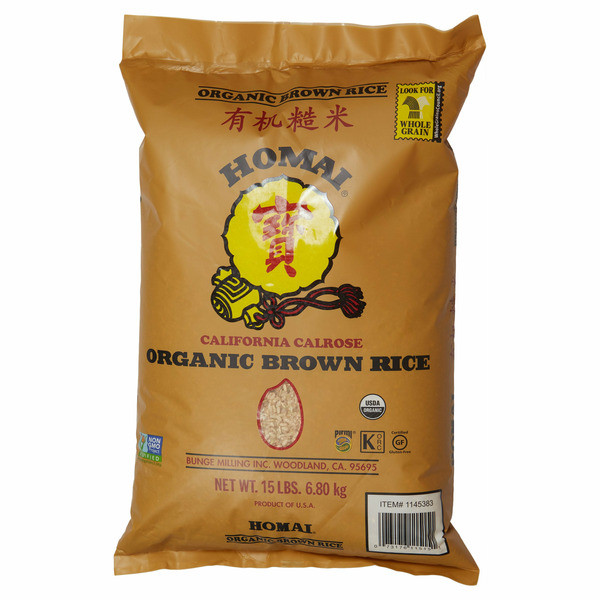 Homai Organic Brown Rice, 15 lbs | Instacart