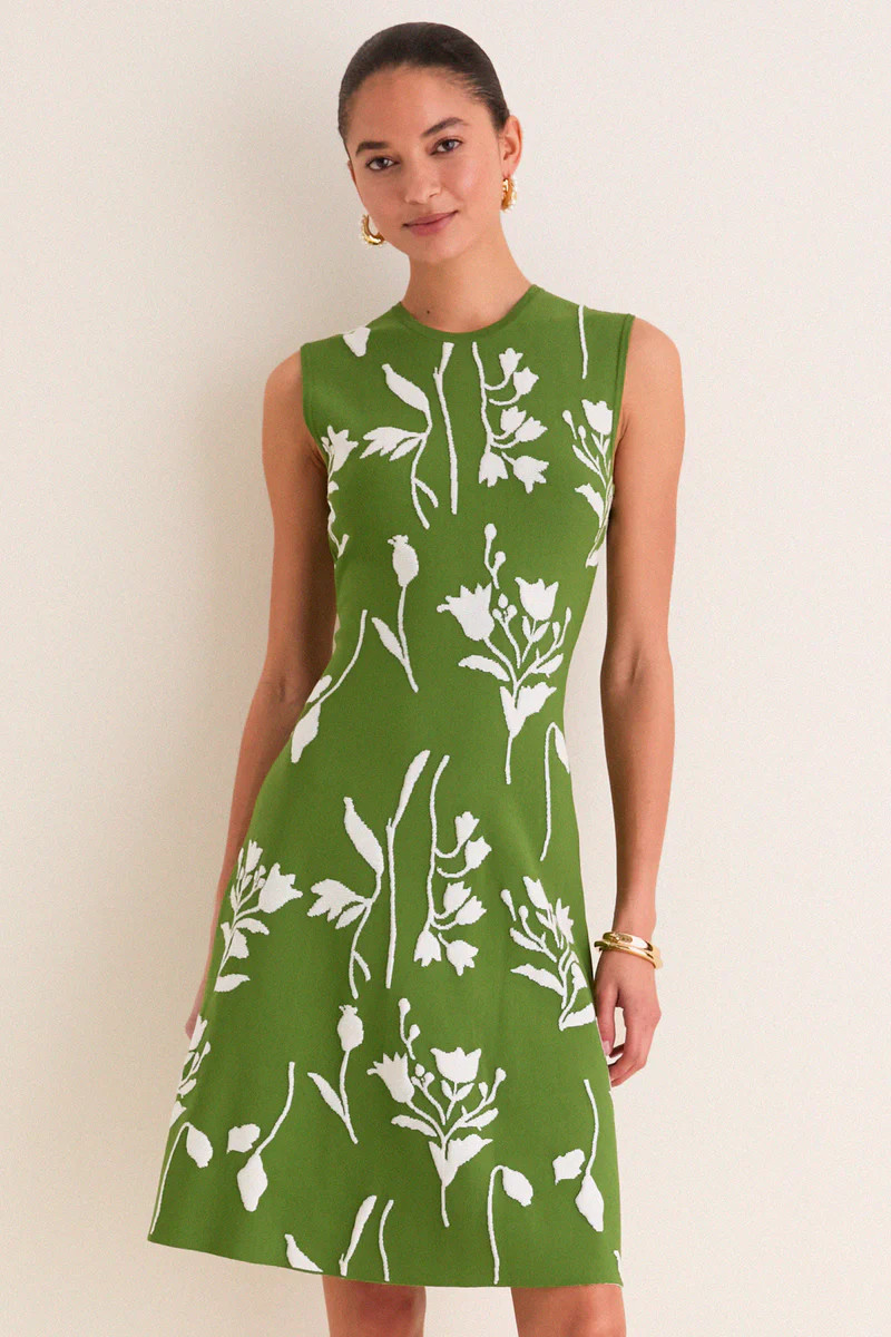 Cactus and Cream Jacquard Mini Dress | Tuckernuck (US)