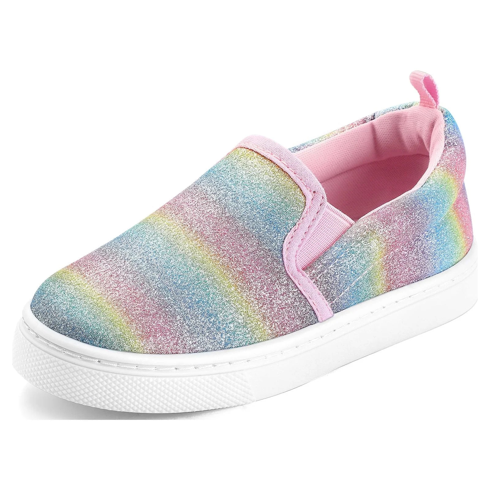 Bocca Kid's Slip on Sneakers Colorful Girls Canvas Walking Shoes Size 1 | Walmart (US)