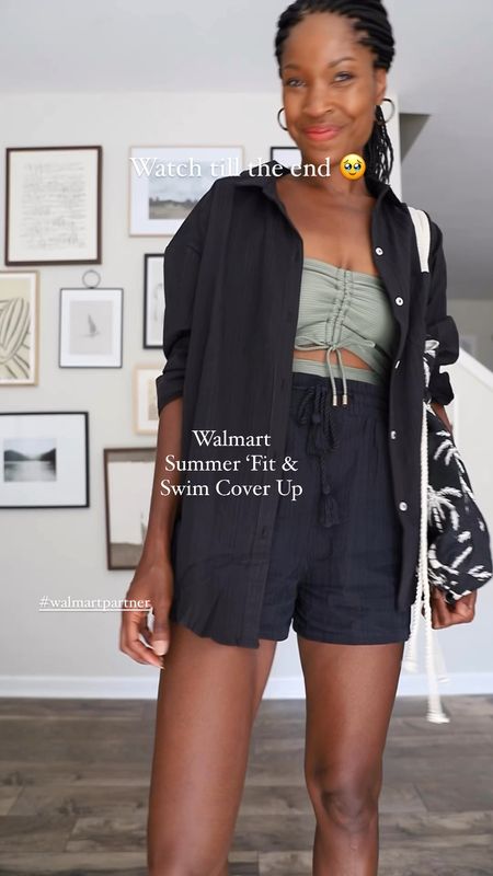 Super cute matching shorts set, swimsuit cover up, swimsuits under $30, beach cover up, vacation outfit @walmartfashion #walmartpartner #walmartfashion

#LTKFindsUnder50 #LTKSwim #LTKOver40