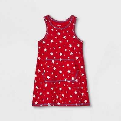 Toddler Girls' Adaptive Abdominal Access 4th of July Dress - Cat & Jack™ Red | Target