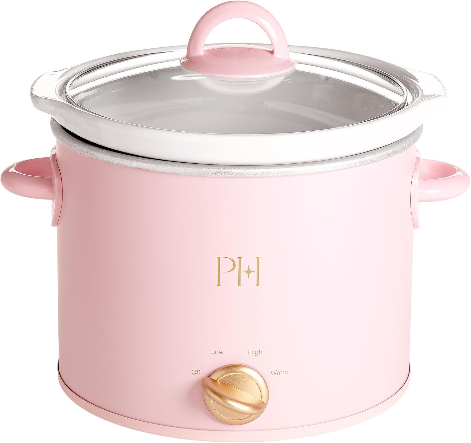 Paris Hilton 3.5-Quart Manual Slow Cooker, Naturally Nonstick Stoneware Ceramic Insert, Three Settings (Low, High, Warm), Dishwasher Safe Family Size Slow Cooker, Pink | Amazon (US)