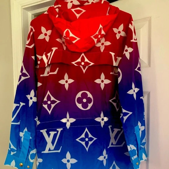 100% Authentic Louis Vuitton Multicolor hooded windbreaker/parka-XS | Poshmark