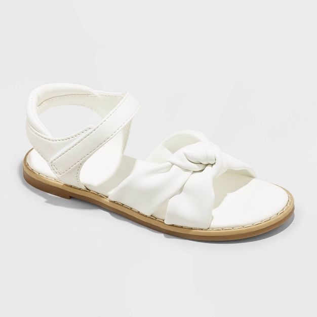 Toddler Girls' Eleanor Ankle Strap Sandals - Cat & Jack™ White | Target
