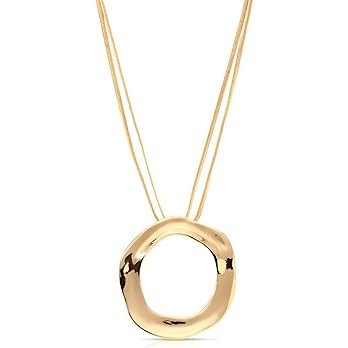 Ettika Choker Necklace For Women. 18K Gold Plated Open Circle Statement Necklace. Choker Necklace... | Amazon (US)