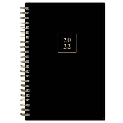 2022 Planner 5&#34; x 8&#34; Weekly/Monthly Wirebound Flexible Poly Cover Black - Rachel Parcell ... | Target