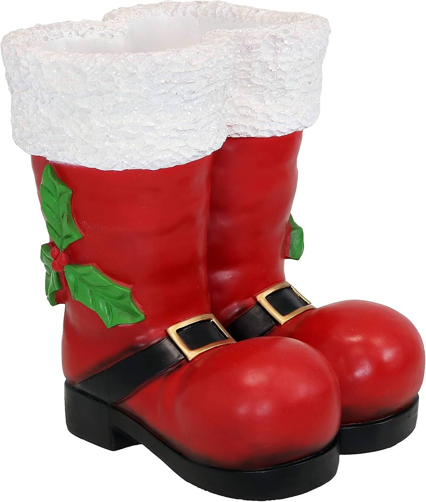 Sunnydaze Santa Boots Statue - Christmas Decor for Indoor or Outdoor Use - 13" | Amazon (US)