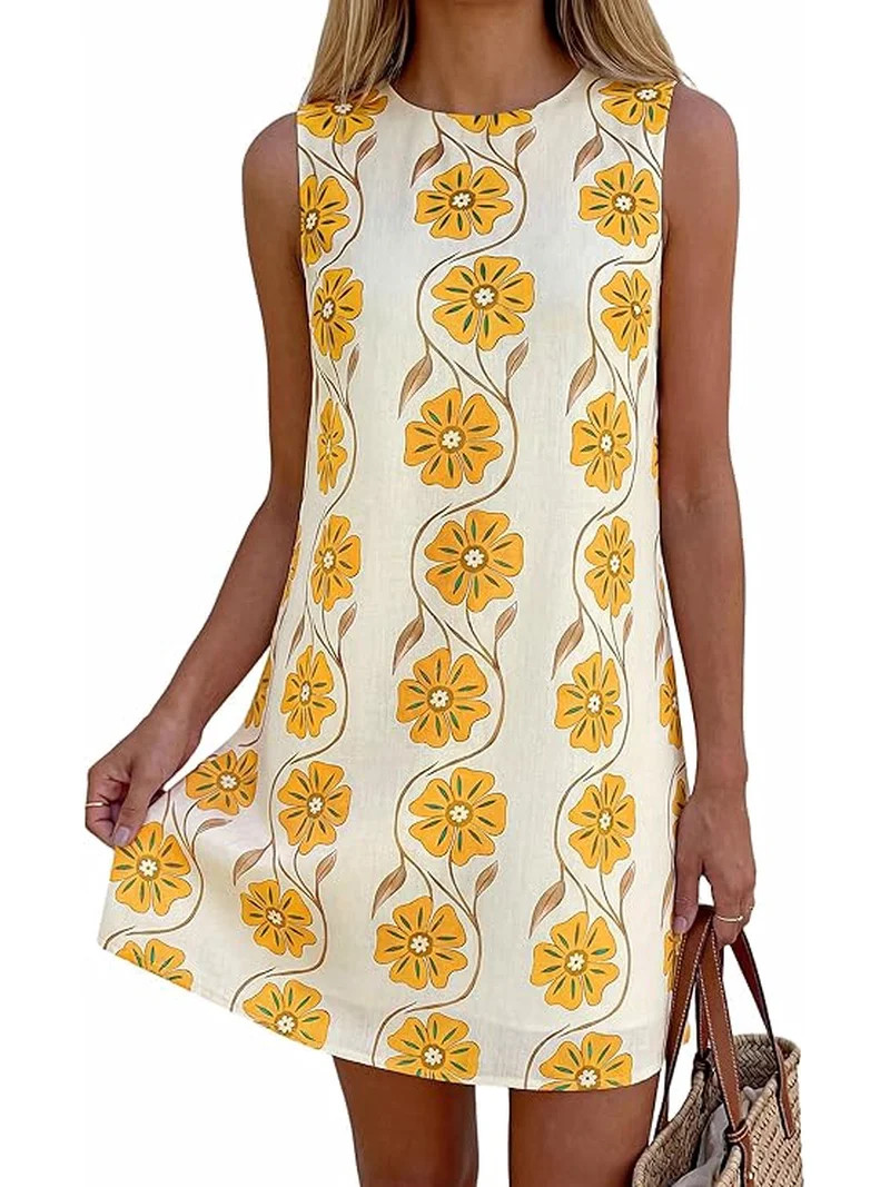 PRETTYGARDEN Sundresses for Women Summer Elegant Floral A Line Short Party Dress Beach Vacation C... | Walmart (US)