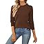 QUALFORT Women's Sweater 100% Cotton Lightweight Long Sleeve Pullover | Basic Soft Knit Top for C... | Amazon (US)