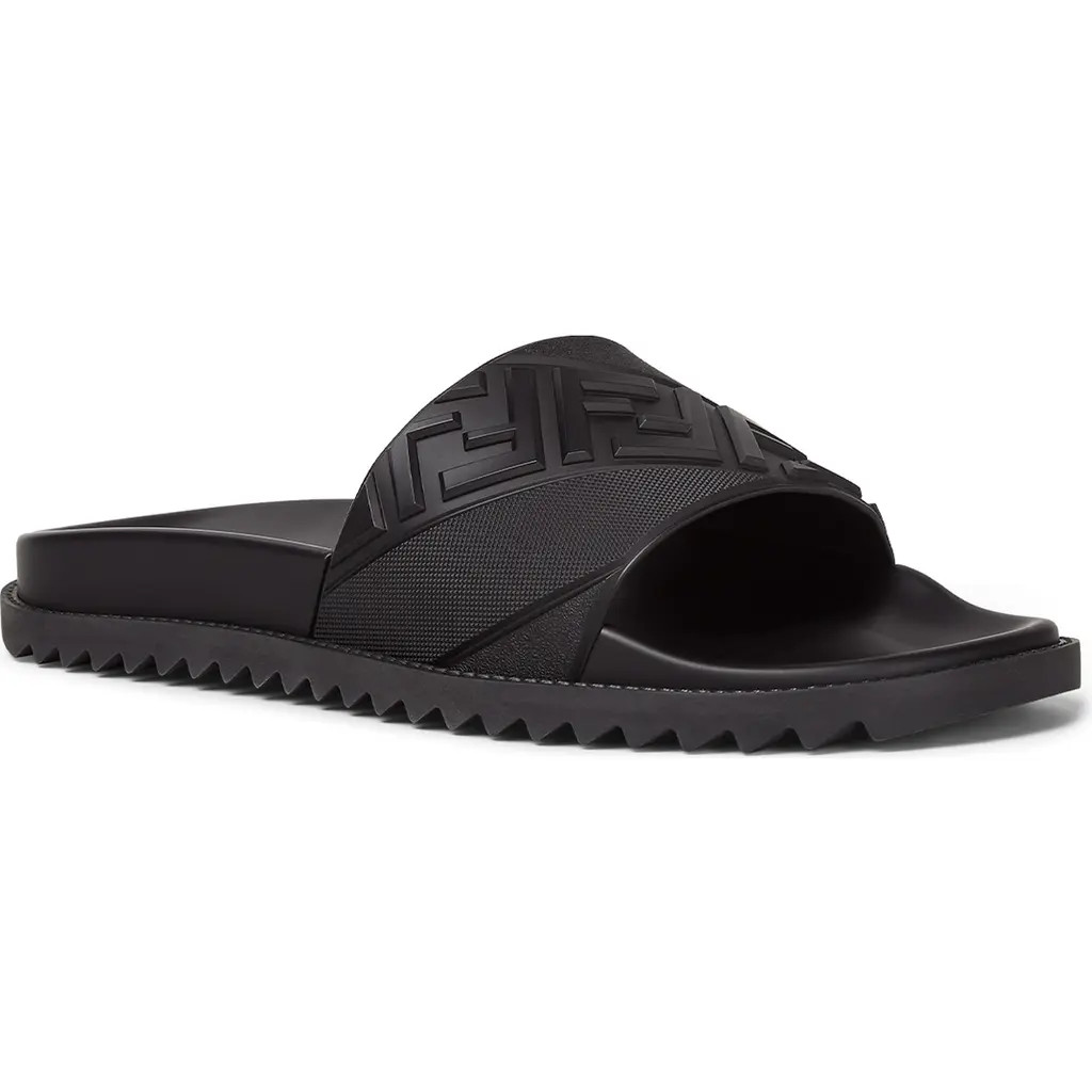 Fendi FF Slide Sandal in F0Qa1 Nero at Nordstrom, Size 9 | Nordstrom