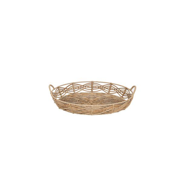 Better Homes & Gardens Rectangular and Round Poly Rattan Serving Trays, Set of 2 - Walmart.com | Walmart (US)