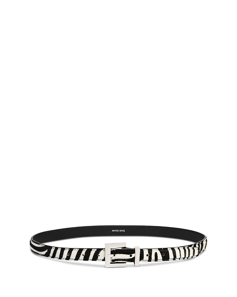 Anine Bing Nicola Zebra Print Calf Hair Belt | Bloomingdale's (US)