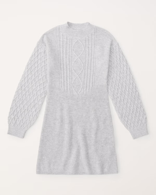 cable mockneck sweater dress | Abercrombie & Fitch (US)