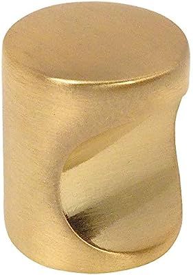 25 Pack - Cosmas 3312BB Brushed Brass Contemporary Cabinet Hardware Finger Pull - 3/4" Diameter | Amazon (US)