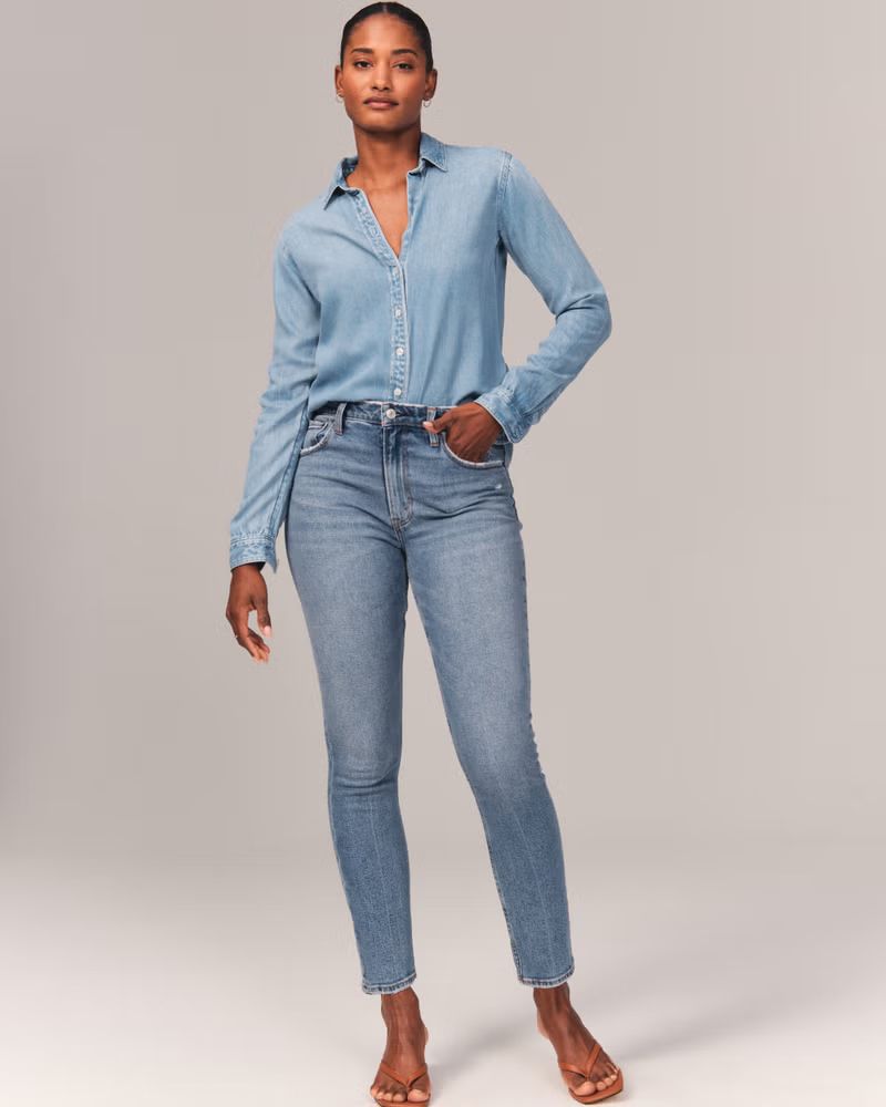 Women's Curve Love High Rise Skinny Jean | Women's Up To 50% Off Select Styles | Abercrombie.com | Abercrombie & Fitch (US)