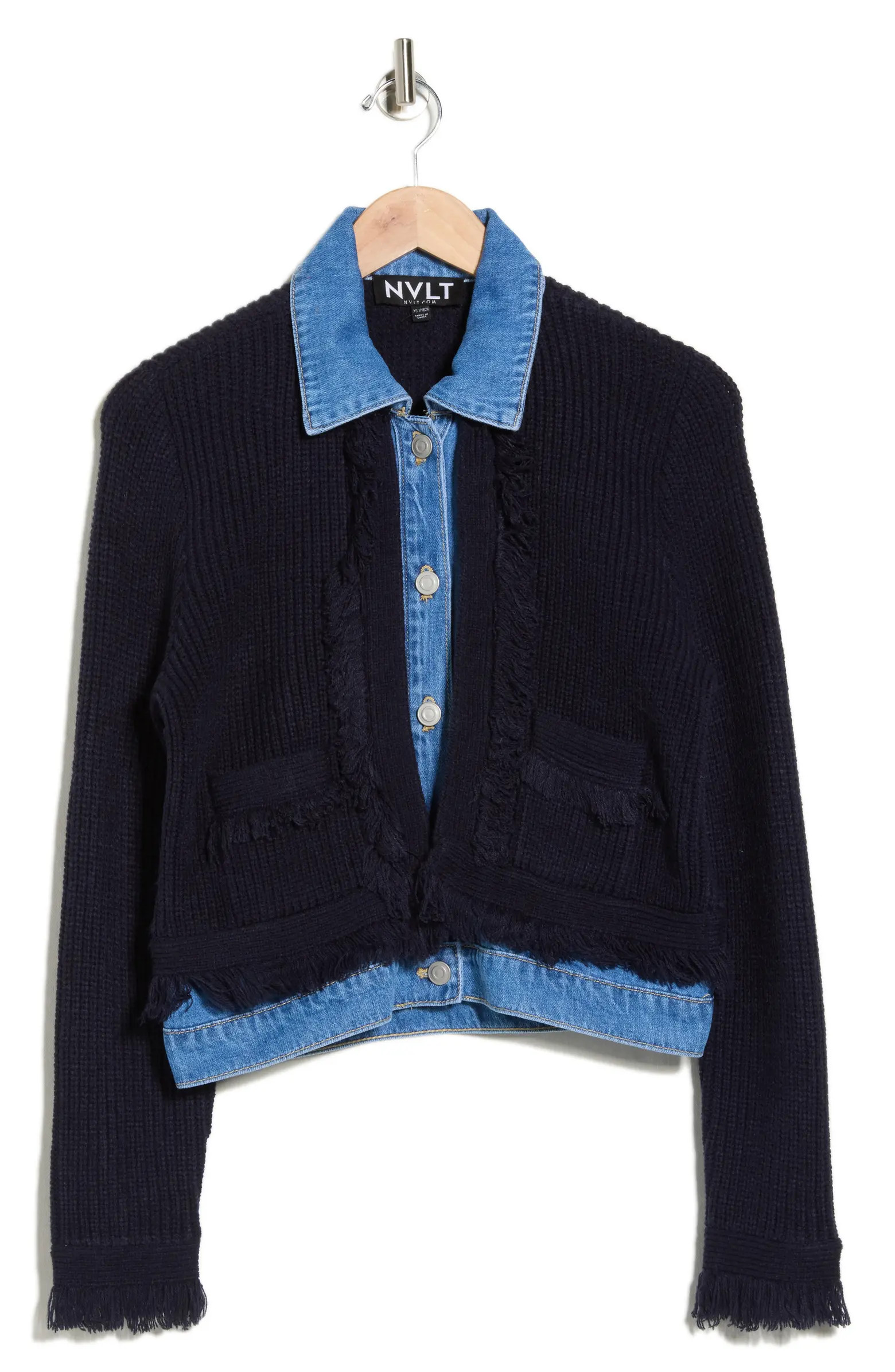 Denim Collar Cardigan | Nordstrom Rack
