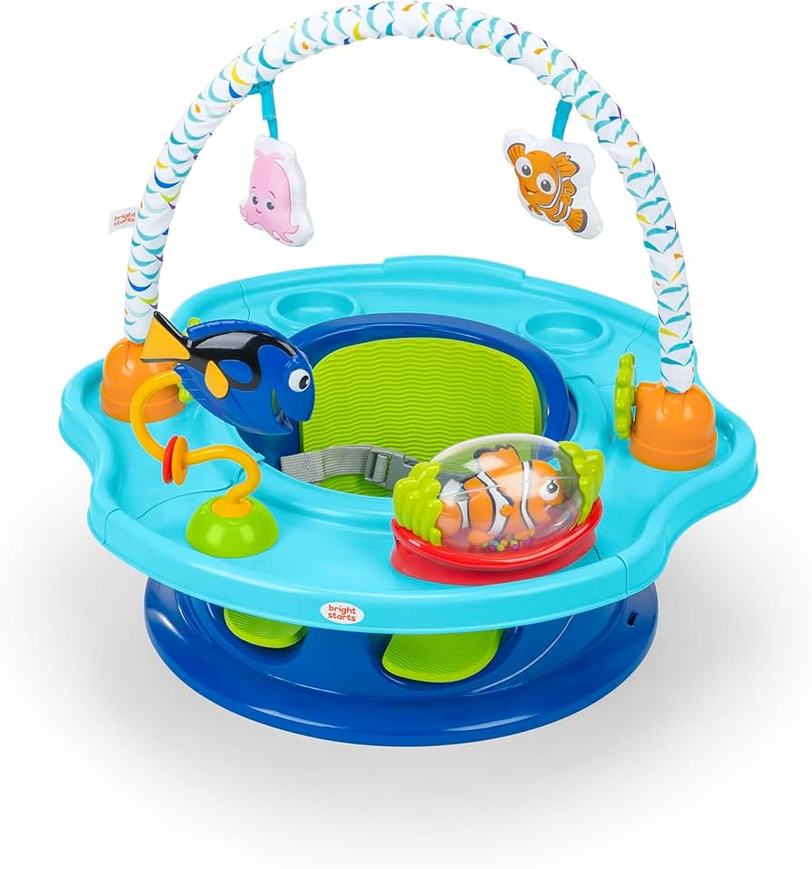 Bright Starts Disney Baby Finding Nemo SuperSeat, Fun Baby Seat for Sitting Up, Playtime, and Mea... | Amazon (US)
