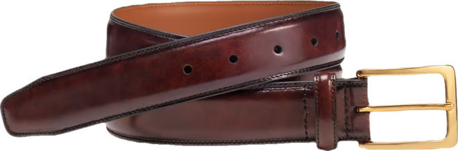 Johnston & Murphy Smooth Basic Leather Belt - Macy's | Macy's