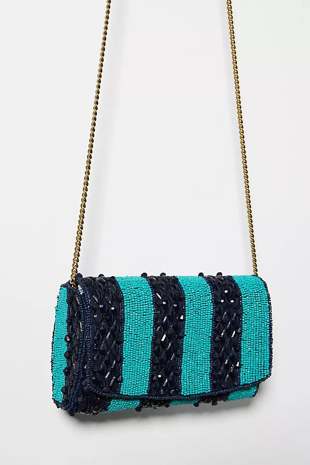 Striped Beaded Clutch | Anthropologie (US)