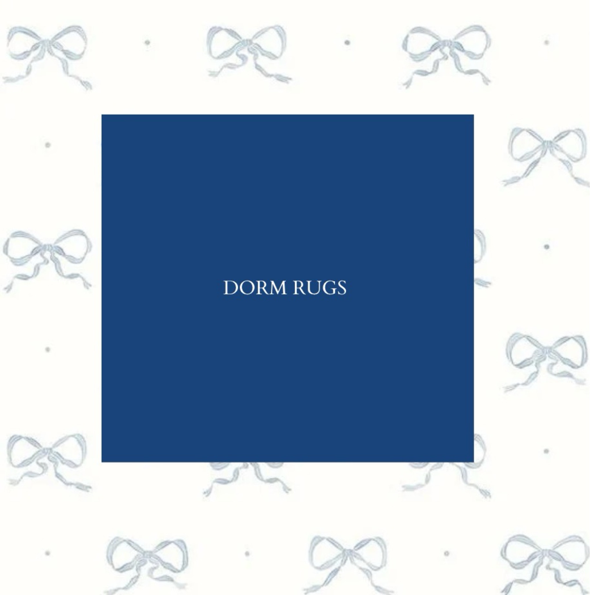 RUGS FOR THE DORM🤍💙