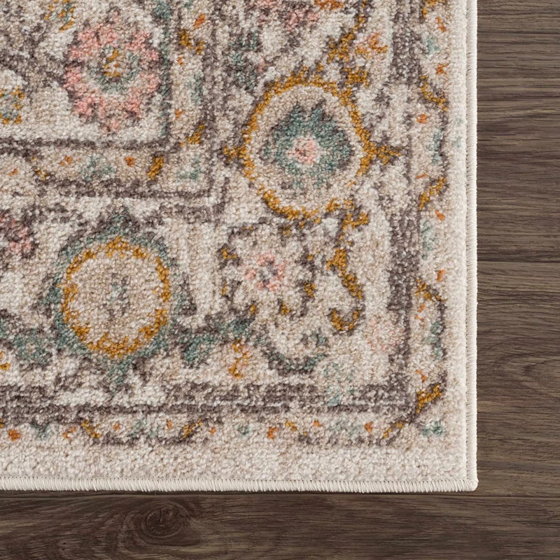Cyenthia Oriental Machine Woven Polypropylene Area Rug in Brown | Wayfair North America