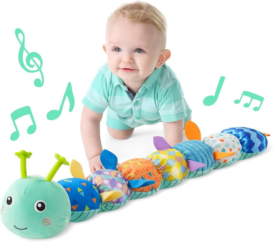 LIGHTDESIRE Baby Toys Musical Caterpillar,Infant Stuffed Animal Toy with Crinkle and Rattles,Soft... | Amazon (US)