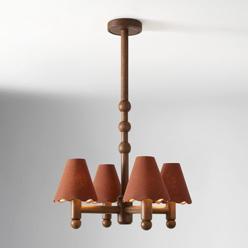 Pierce & Ward 4-Light Wood Chandelier (22") | West Elm (US)