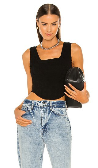 x REVOLVE Ibiza Square Neck Tank in Black | Revolve Clothing (Global)