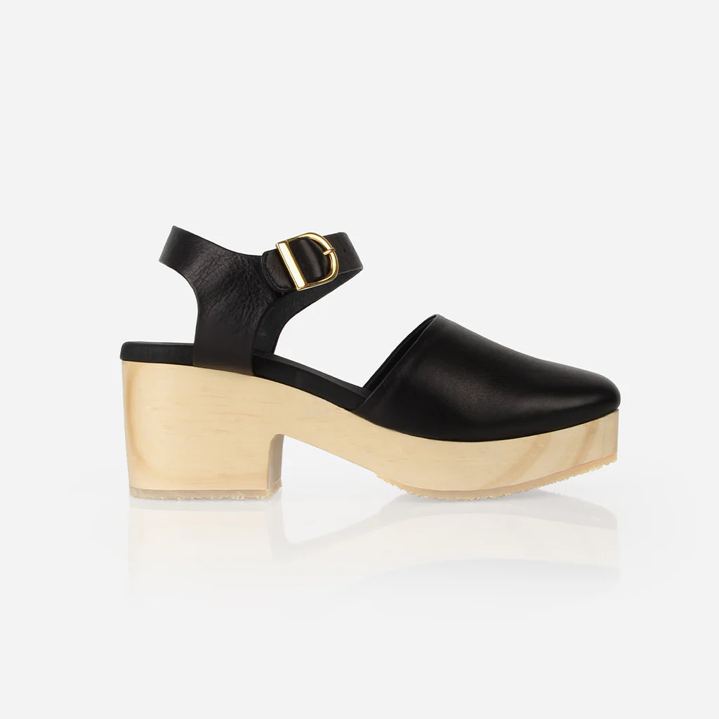 The East Coast Clog Black | Poppy Barley