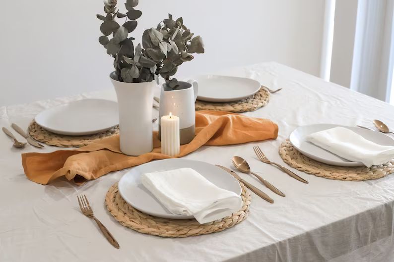 Set of 12, Milky White Linen Napkin. Stonewashed Linen Napkin. Table Decor, Wedding Linens. | Etsy (US)