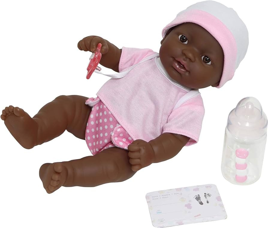 JC Toys - La Newborn Nursery | 7 Piece Doll Gift Set | 12" Life-Like African American Doll with A... | Amazon (US)