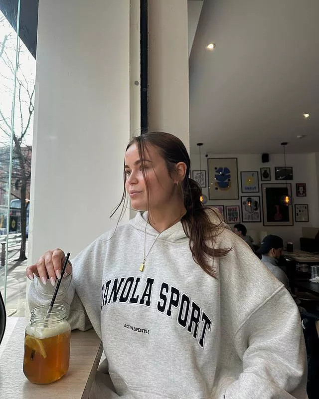 AS Oversized Hoodie - Light Grey Melange | Adanola UK