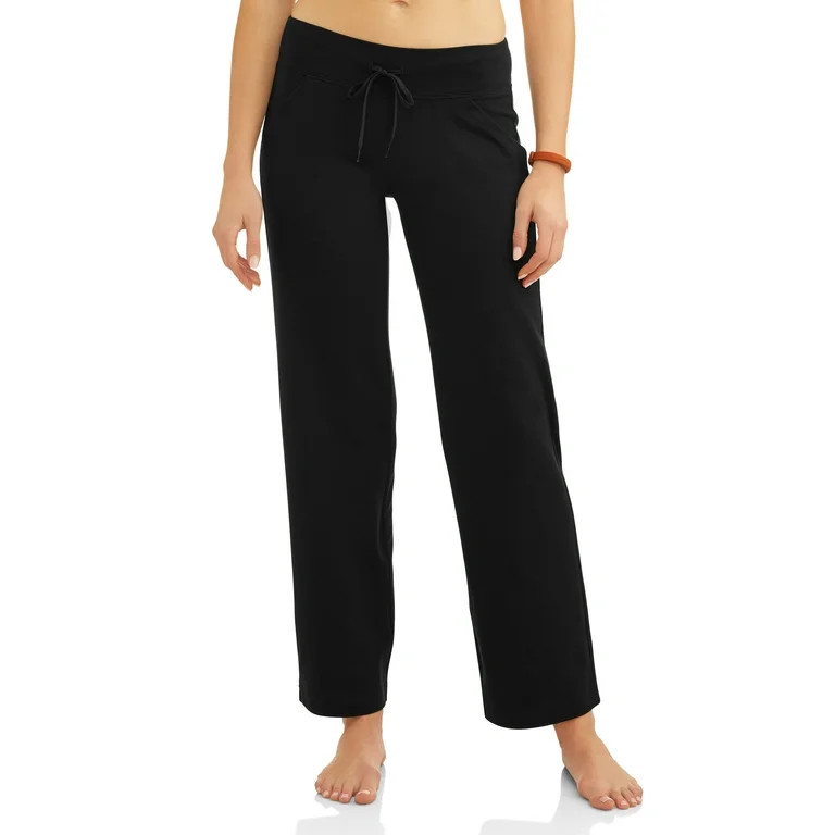 Athletic Works Women's and Women's Plus  Dri-More Core Relaxed Fit Yoga Pants - Walmart.com | Walmart (US)