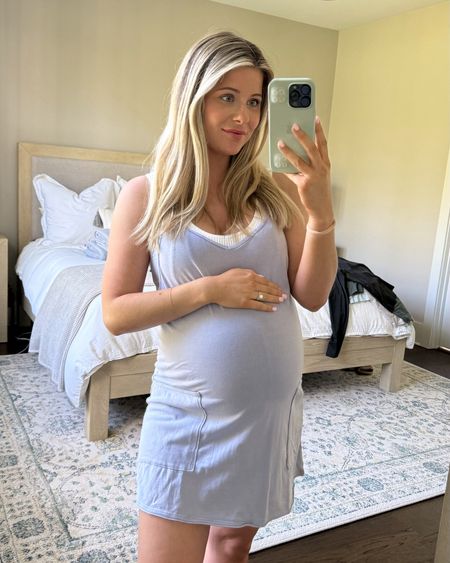 Free people hot shot maternity dress! Built in shorts, so comfy, comes in several
Colors! I’m wearing a size small. 

#hatch #freepeople #bumpstyle #bumpfriendly #pregnancystyle #baby #pregnancy 

#LTKtravel #LTKActive #LTKbump