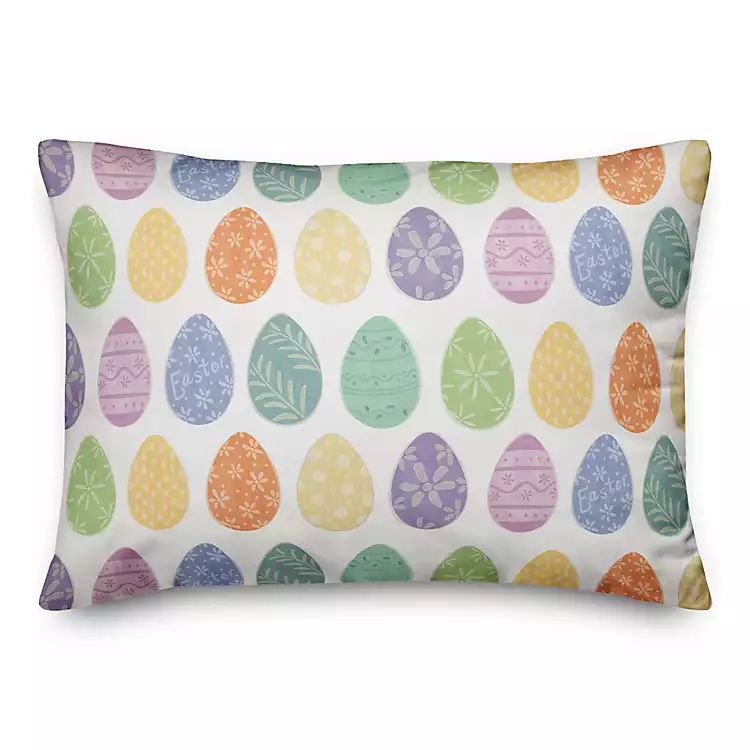 New! Watercolor Easter Eggs Indoor/Outdoor Pillow | Kirkland's Home