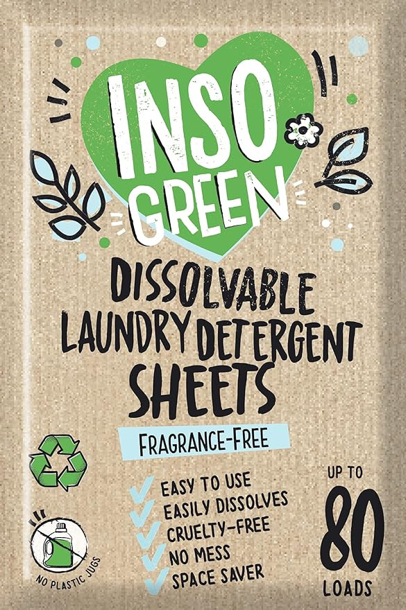 Unscented Laundry Detergent Sheets - 40 Eco Laundry Sheets Detergent for Up to 80 Loads - Zero Pl... | Amazon (US)