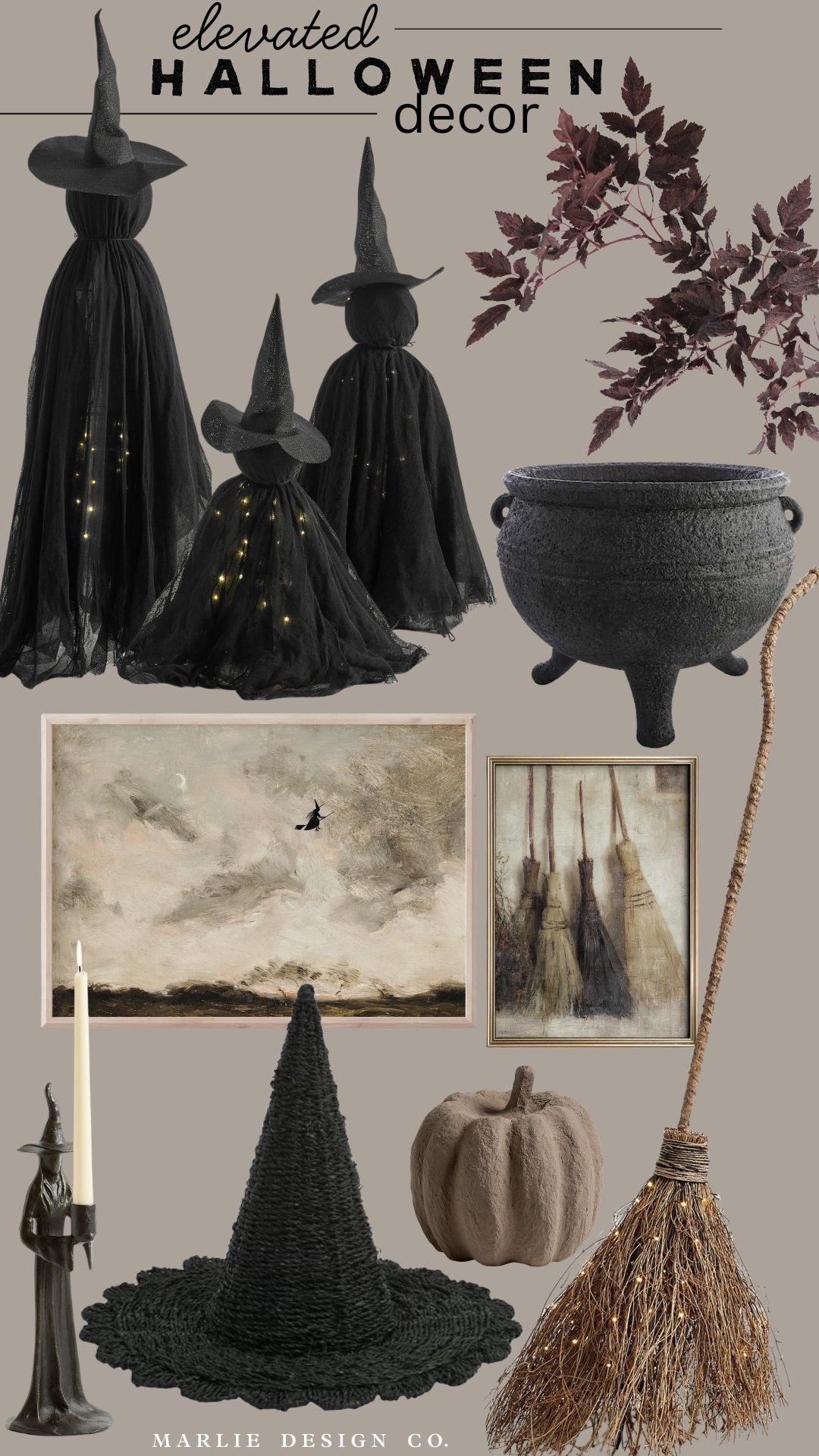 Halloween decor | target Halloween | Walmart Halloween | Halloween stems | fall decor | witch statue | Halloween art prints | Etsy Halloween | witches broom | cauldron pottery barn Halloween | elevated Halloween decor | neutral Halloween decor | classy Halloween decor | afloral | wicker witch hat | McGee & co Halloween 

#LTKSeasonal #LTKautumn #LTKHome