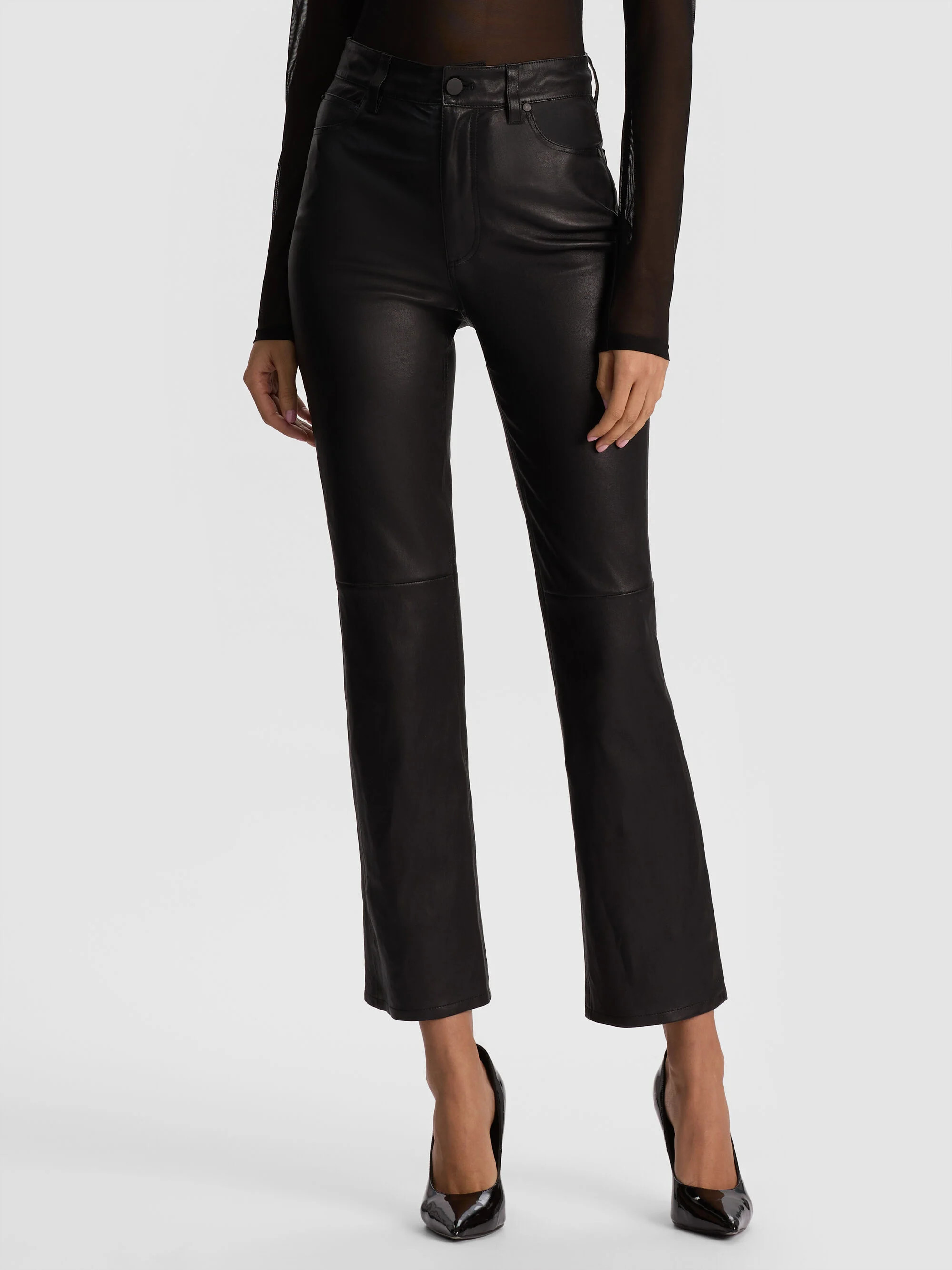 CASEY LEATHER ANKLE PANT | Alice + Olivia