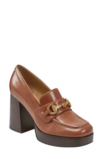 Marc Fisher LTD Machi Platform Bit Loafer Pump in Medium Natural 102 at Nordstrom Rack, Size 7 | Nordstrom Rack