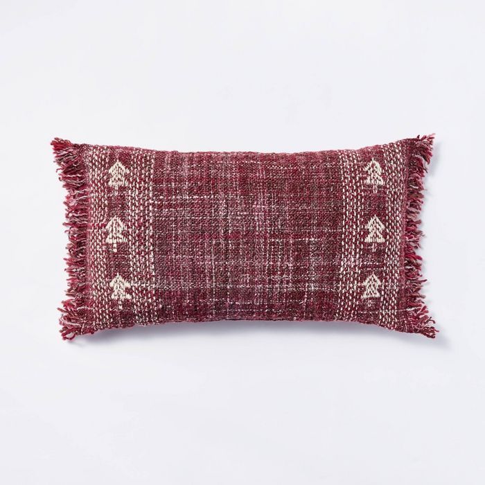 Oversized Woven Tree Lumbar Christmas Throw Pillow - Threshold™ designed with Studio McGee | Target