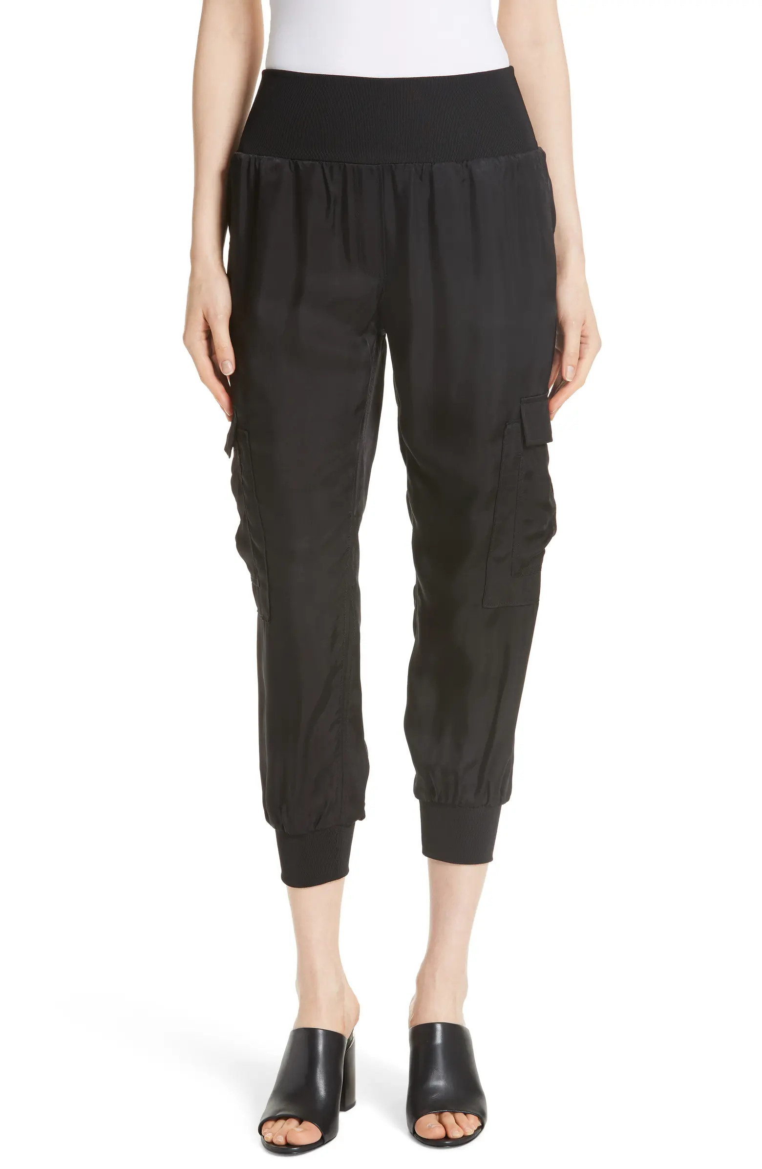Giles Cupro Crop Cargo Joggers | Nordstrom