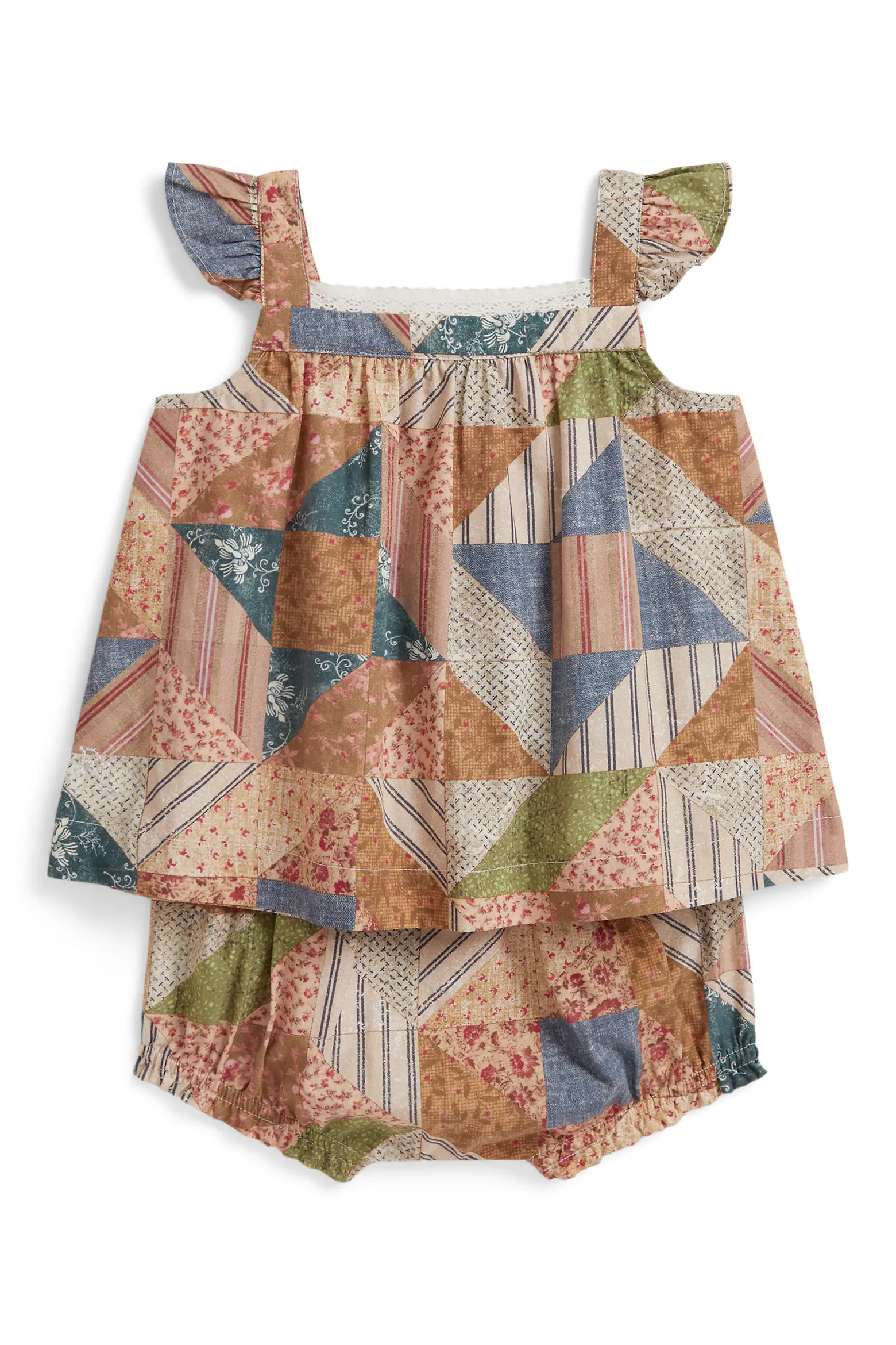 Patchwork Print Cotton Poplin Top & Bloomers Set (Women) | Nordstrom | Nordstrom