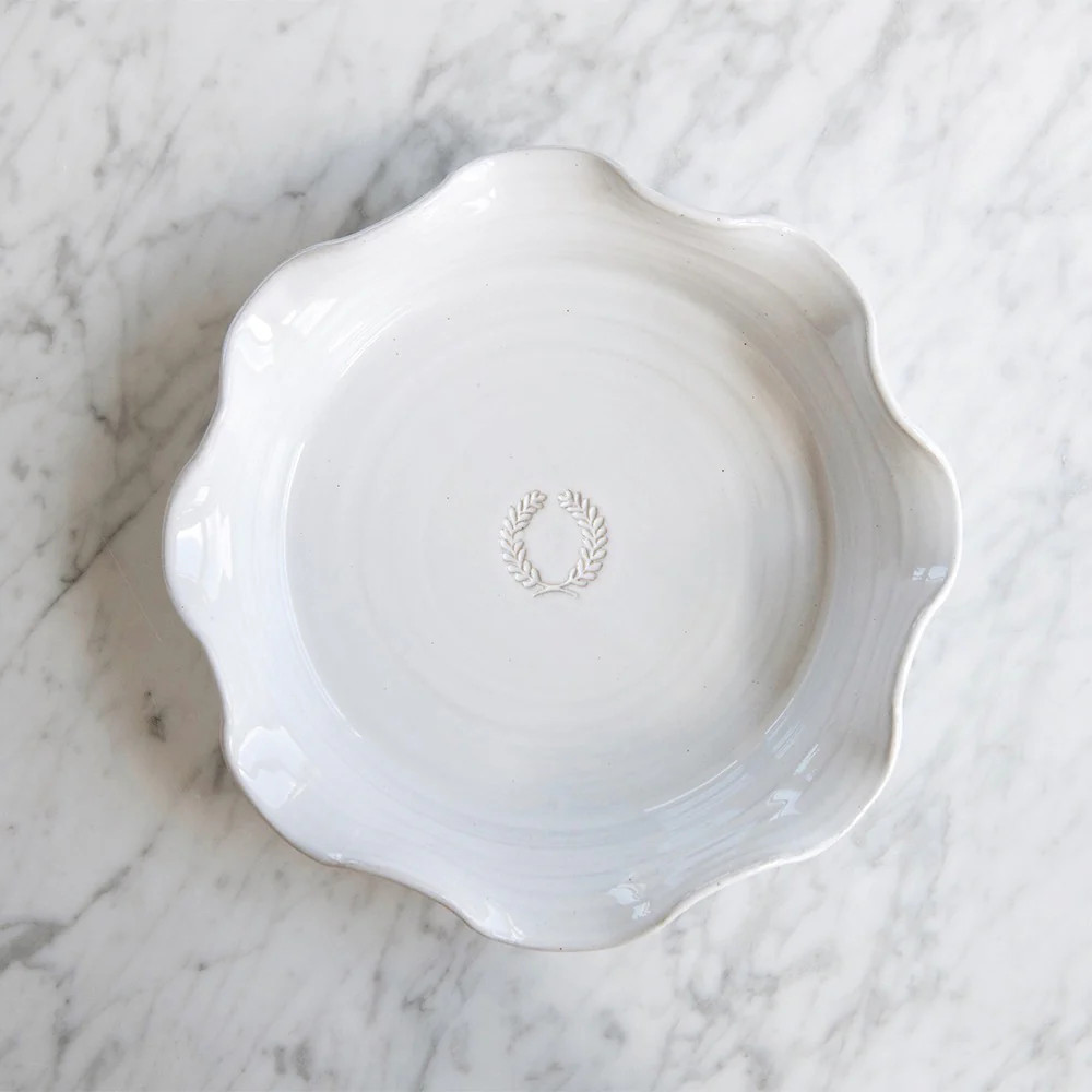 Scalloped Ceramic Pie Dish | Roan Iris