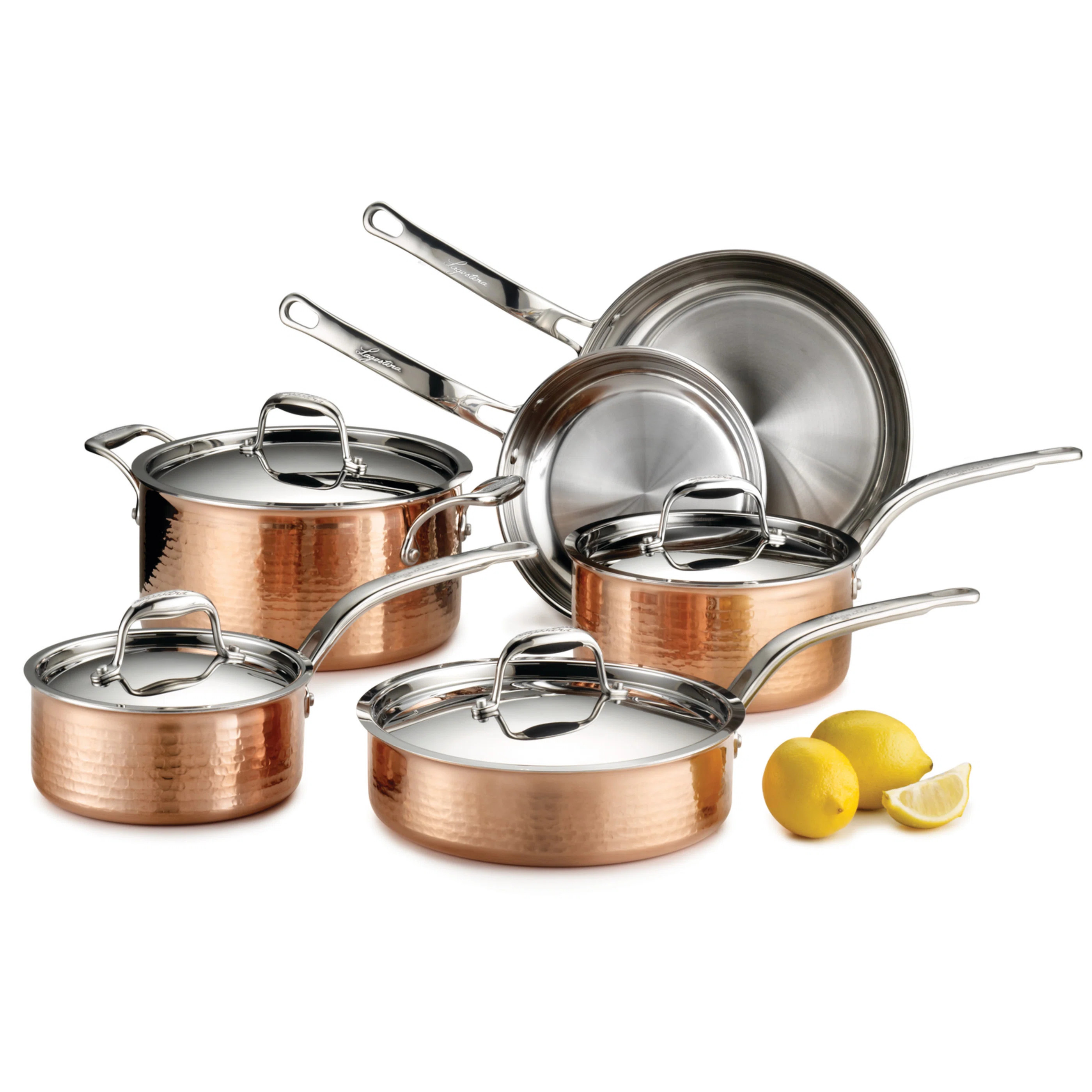 Lagostina Martellata 10 Pieces Cooper Cookware Set & Reviews | Wayfair | Wayfair North America