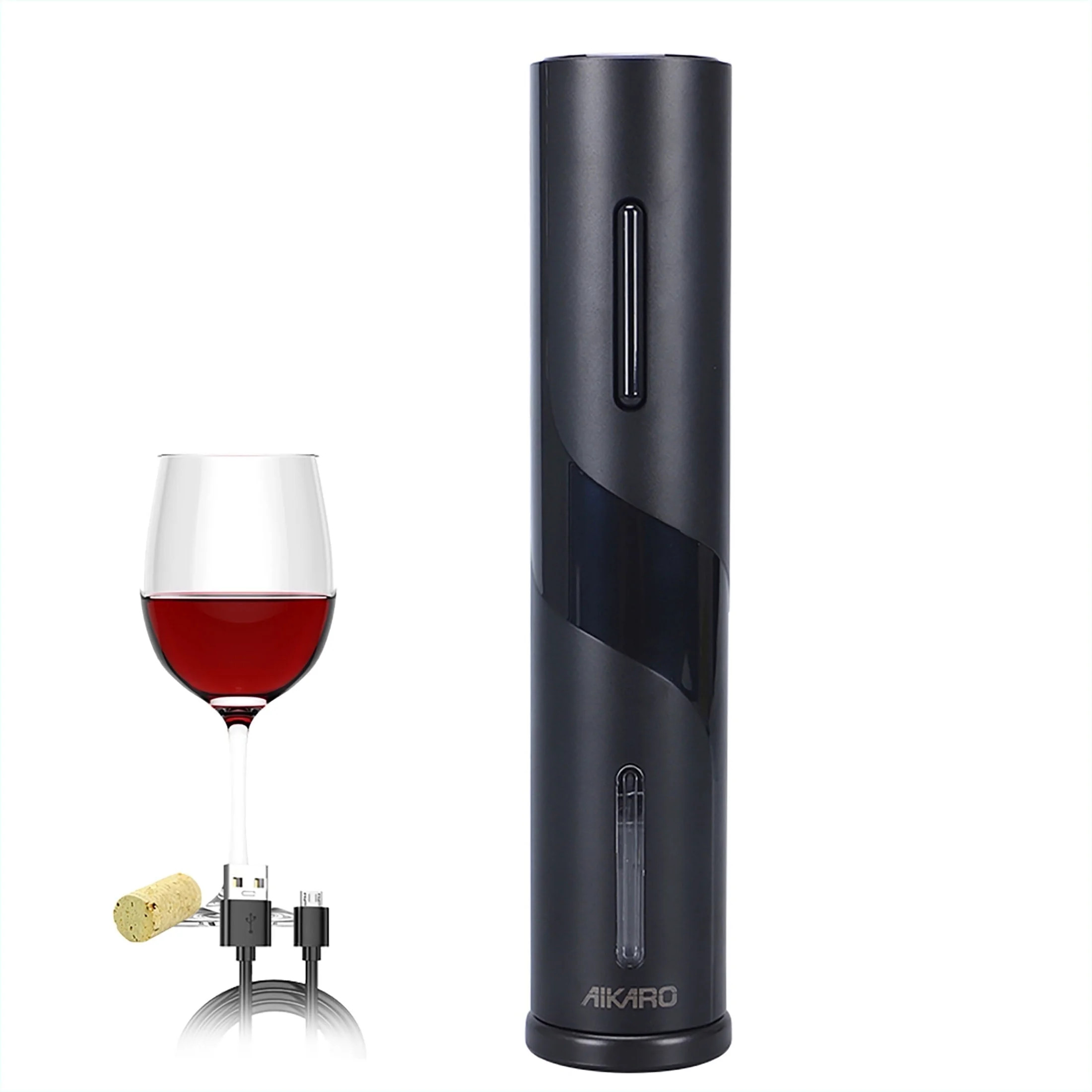AIKARO Electric Wine Bottle Opener Automatic Electronic Corkscrew, Rechargeable | Walmart (US)