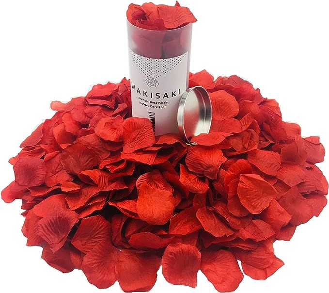 (Ready-to-use, Scented) 1,000 PCS Silk Rose Petals for Wedding Flower Petals for Romantic Decorat... | Amazon (US)