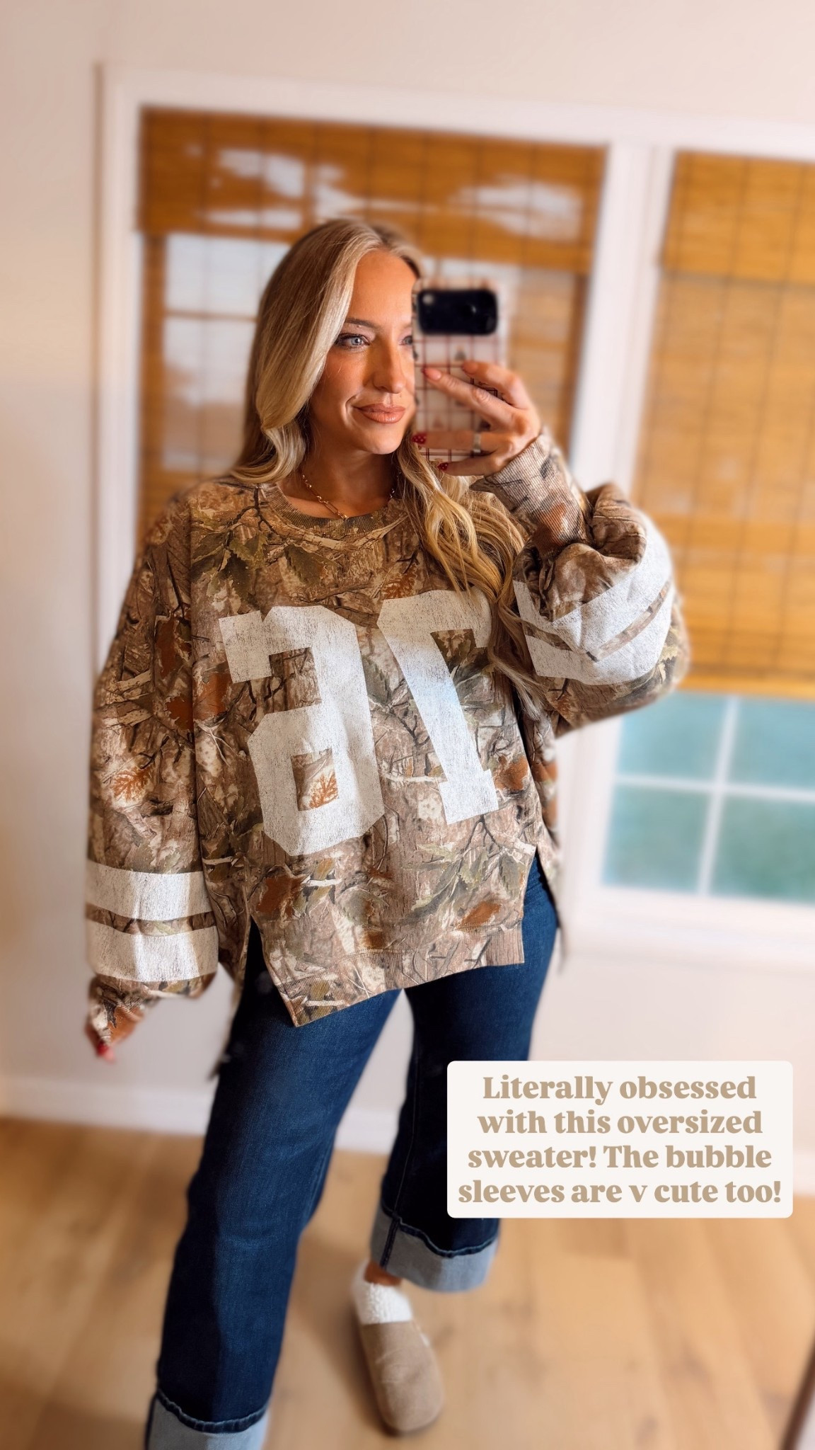 Love this oversized sweater I'm wearing a size medium 

#LTKootd #LTKmomlife #LTKFindsUnder50