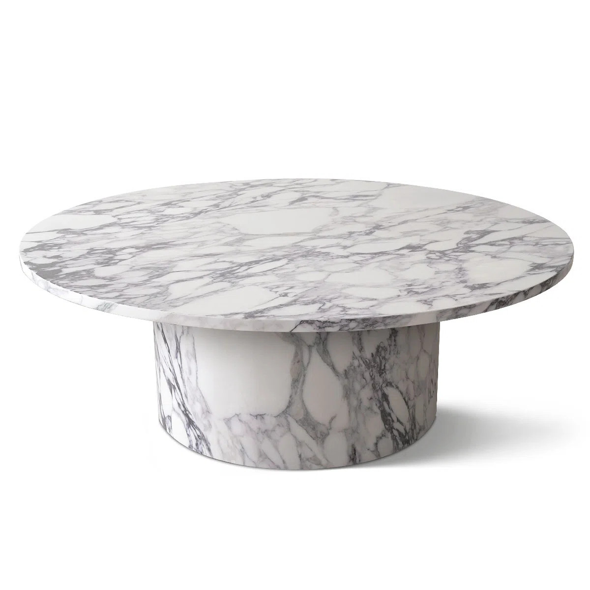 Wrought Studio™ Asherville 40" Faux Marble Round Pedestal Coffee Table & Reviews | Wayfair | Wayfair North America