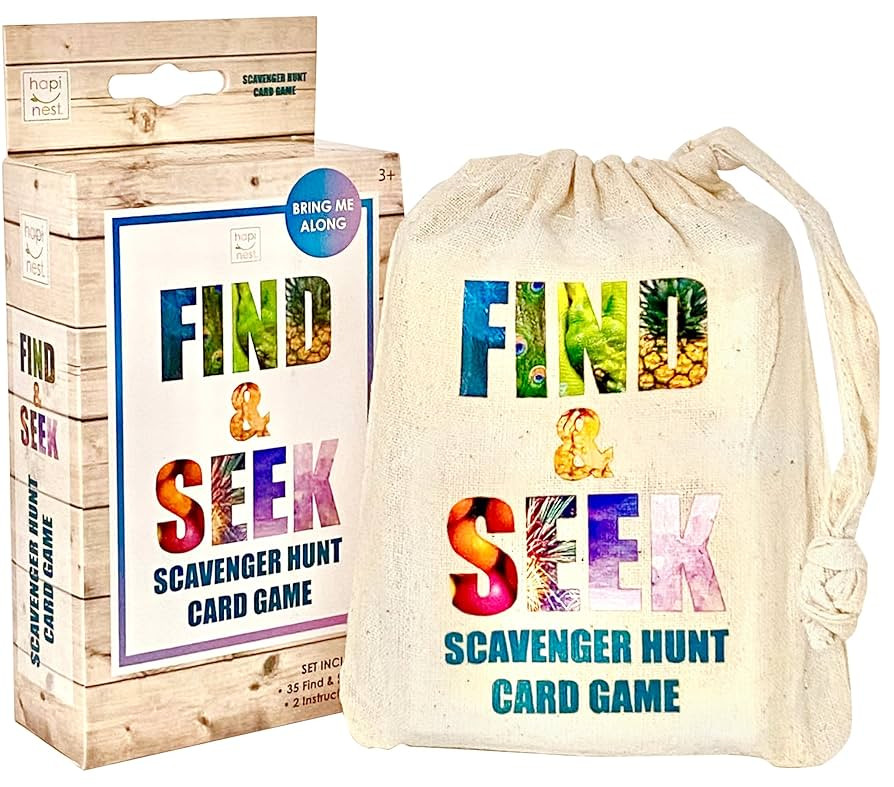 Hapinest Find and Seek Scavenger Hunt Card Game, Indoor Outdoor Activities for Kids Toddler & Fam... | Amazon (US)