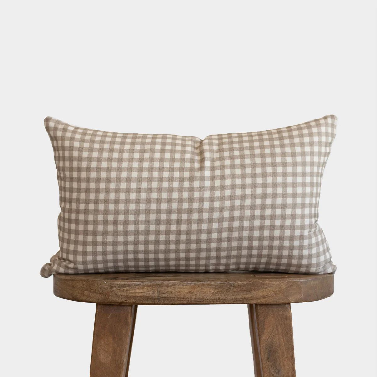 Tan Gingham - Lumbar - 12x20" | 12x40" | Woven Nook